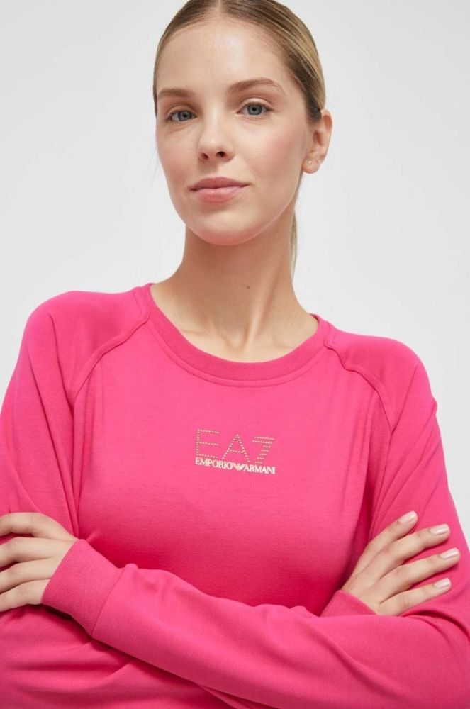 Сукня EA7 Emporio Armani колір рожевий mini пряма фото 4