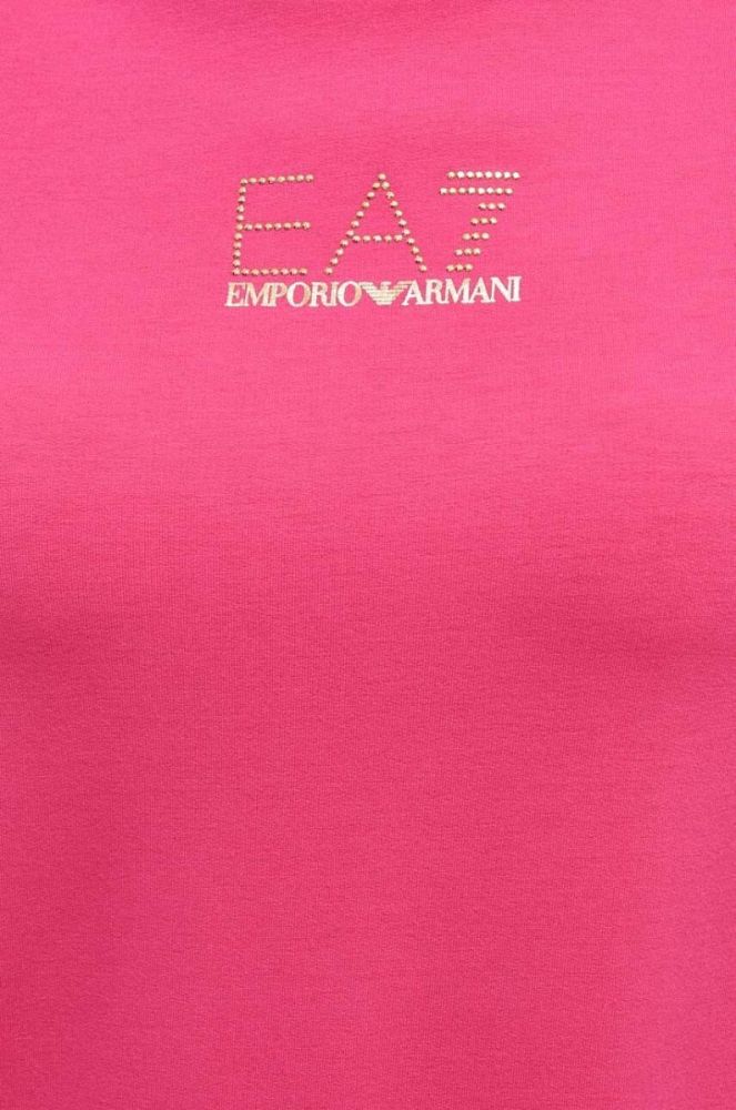 Сукня EA7 Emporio Armani колір рожевий mini пряма фото 5