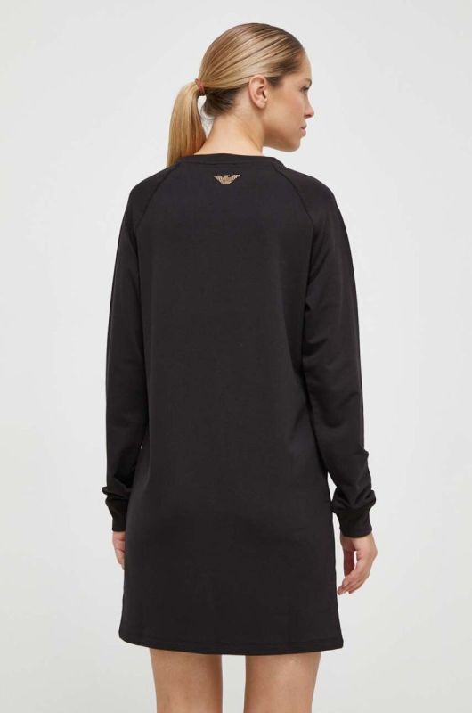 Сукня EA7 Emporio Armani колір чорний mini пряма фото 2