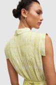 Сукня AllSaints колір жовтий midi розкльошена