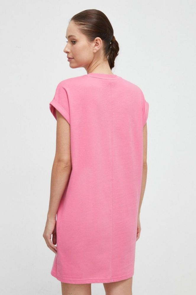 Бавовняна сукня adidas Originals колір рожевий mini пряма (3568359) фото 3