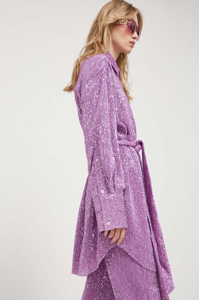 Сукня Stine Goya колір фіолетовий mini пряма (3373319)