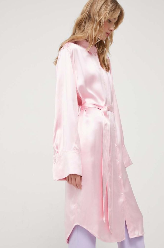 Сукня Stine Goya колір рожевий midi пряма