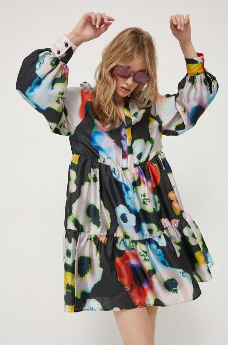 Сукня Stine Goya mini розкльошена колір барвистий (3373332)
