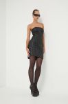 Сукня Rotate колір чорний mini облягаюча (3381929)