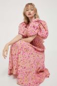Сукня Rotate колір рожевий maxi розкльошена (3416405)