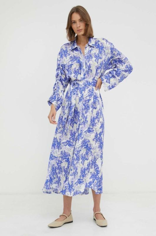 Сукня Day Birger et Mikkelsen midi oversize колір блакитний фото 2