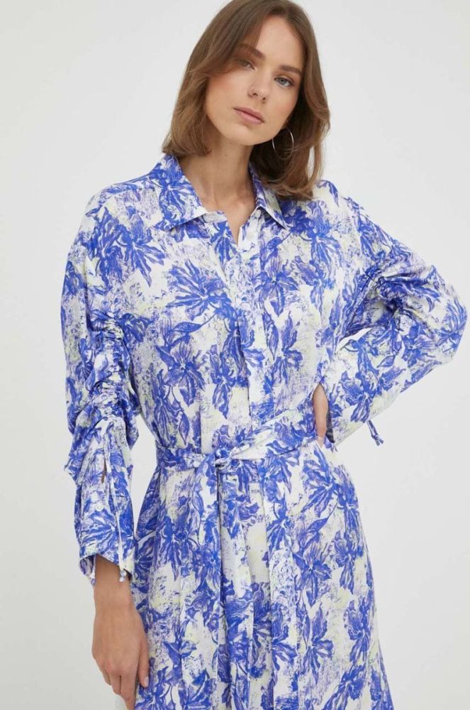 Сукня Day Birger et Mikkelsen midi oversize колір блакитний фото 4
