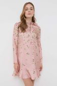 Шовкова сукня Red Valentino колір рожевий mini пряма