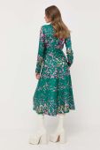 Шовкова сукня Red Valentino колір зелений midi розкльошена