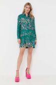 Шовкова сукня Red Valentino колір зелений mini пряма