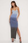Сукня GCDS maxi облягаюча колір блакитний