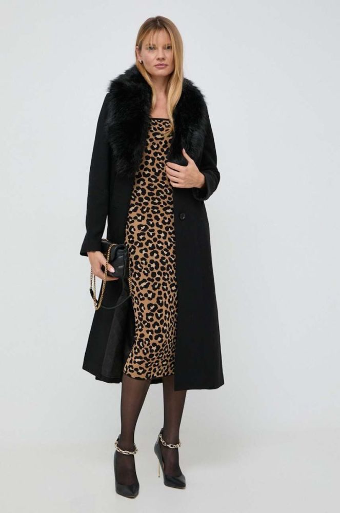 Сукня MICHAEL Michael Kors колір коричневий midi облягаюча фото 4