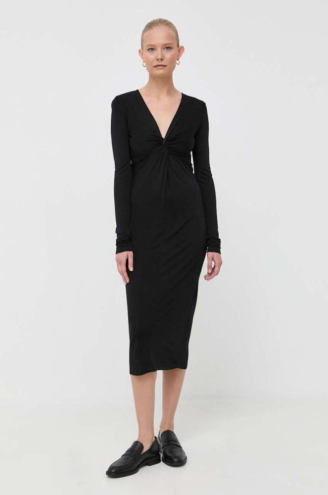 Сукня Armani Exchange колір чорний midi облягаюча (3430922)