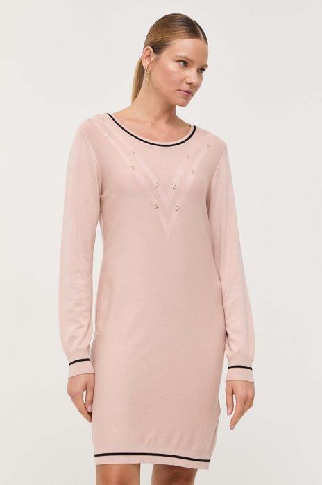 Сукня Liu Jo колір рожевий midi пряма