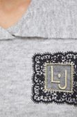 Сукня з домішкою вовни Liu Jo колір сірий mini oversize