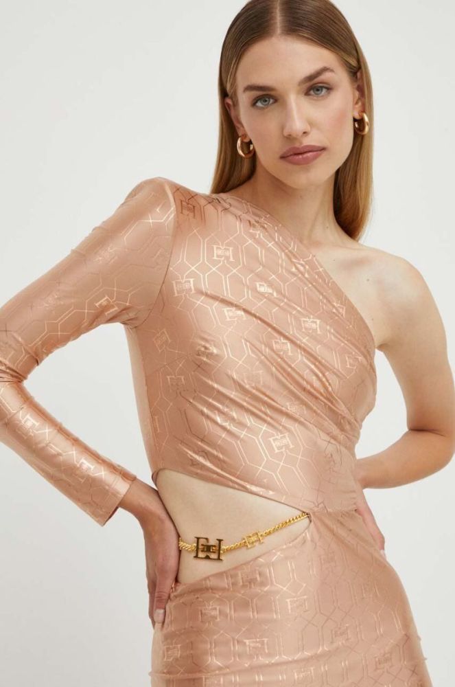 Сукня Elisabetta Franchi колір бежевий mini облягаюча (3639213) фото 4