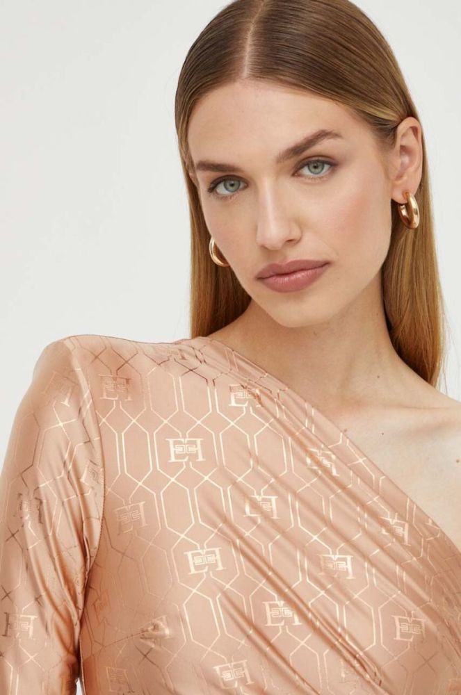 Сукня Elisabetta Franchi колір бежевий mini облягаюча (3639213) фото 5