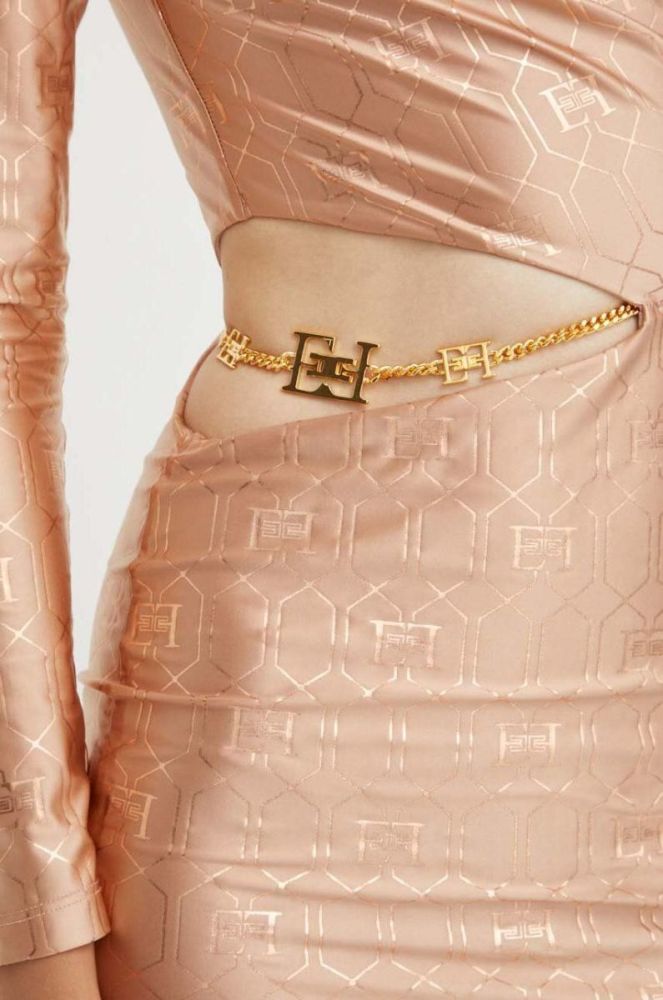 Сукня Elisabetta Franchi колір бежевий mini облягаюча (3639213) фото 6