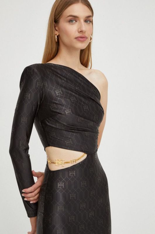 Сукня Elisabetta Franchi колір чорний mini облягаюча (3639208) фото 2
