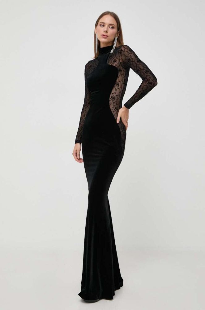 Сукня Elisabetta Franchi колір чорний midi облягаюча (3639217)