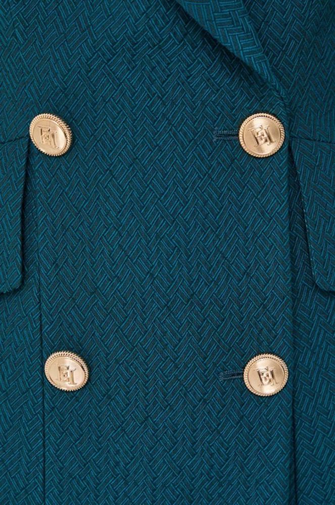 Сукня з домішкою вовни Elisabetta Franchi колір бірюзовий mini облягаюча фото 5
