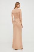 Сукня Elisabetta Franchi колір бежевий maxi облягаюча (3642375)