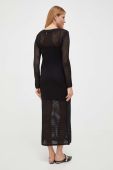Сукня з домішкою вовни Twinset колір чорний maxi облягаюча