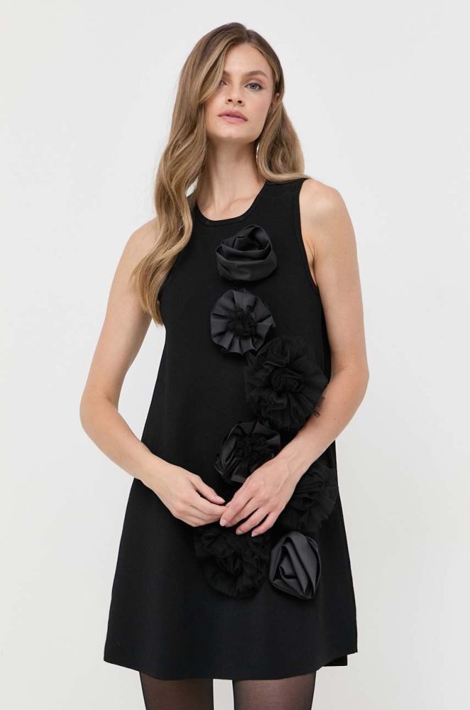 Сукня Twinset колір чорний mini розкльошена (3482676)
