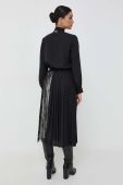 Сукня Twinset колір чорний midi розкльошена (3474717)