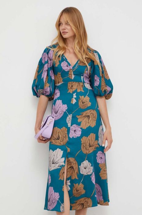 Сукня Twinset колір зелений midi розкльошена (3467688)