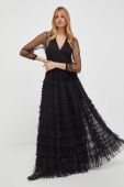 Сукня Twinset колір чорний maxi розкльошена (3467706)