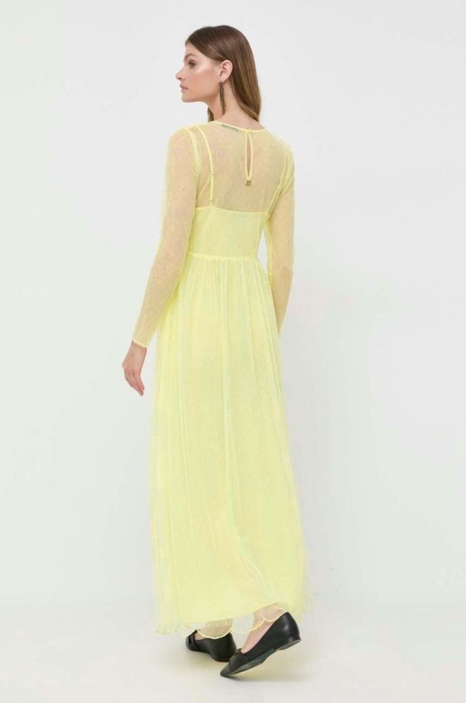 Сукня Twinset колір жовтий maxi розкльошена фото 3