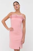 Сукня Twinset колір рожевий mini облягаюча