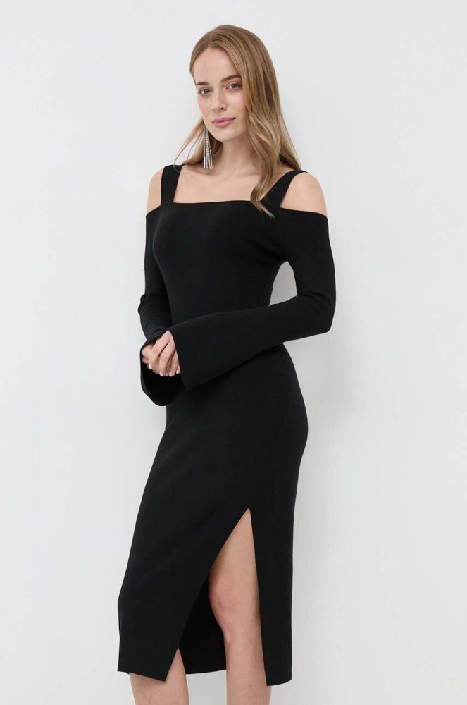Сукня Twinset колір чорний midi облягаюча (3463612)