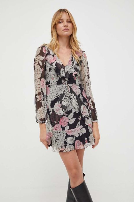 Сукня Twinset колір чорний mini розкльошена (3467733)