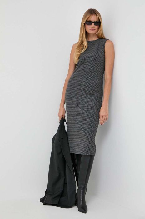 Сукня Weekend Max Mara колір сірий midi облягаюча