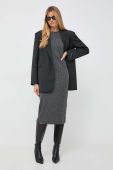 Сукня Weekend Max Mara колір сірий midi облягаюча