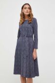 Сукня Weekend Max Mara колір синій midi розкльошена