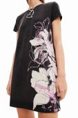 Бавовняна сукня Desigual колір чорний mini пряма (3421759)