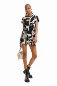 Бавовняна сукня Desigual колір чорний mini пряма (3416421)