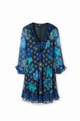 Сукня Desigual колір синій mini розкльошена