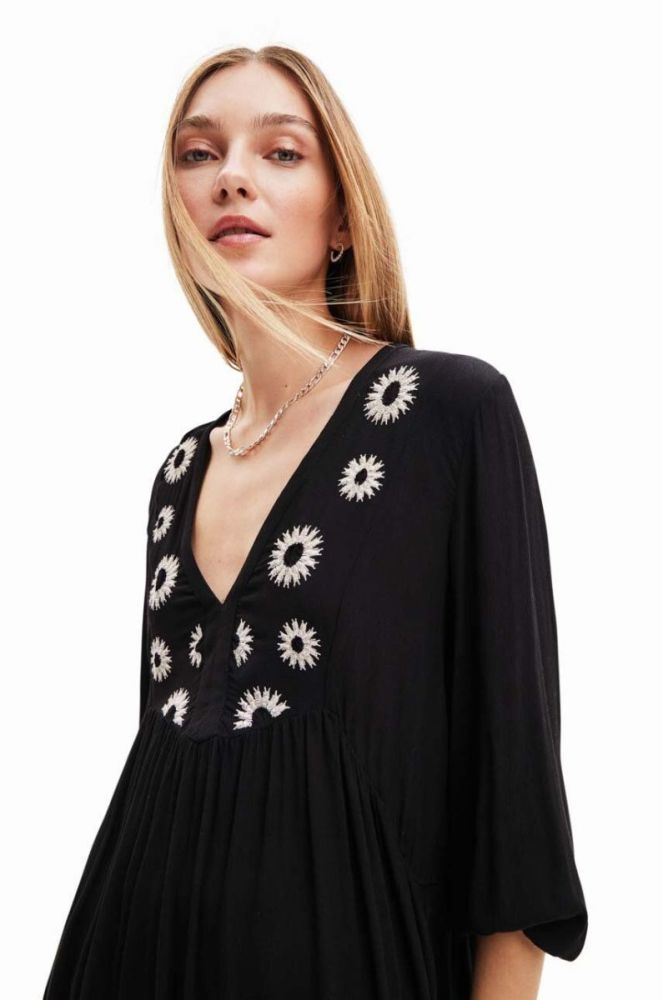 Сукня Desigual колір чорний mini розкльошена (3486678) фото 3