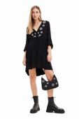 Сукня Desigual колір чорний mini розкльошена (3486678)