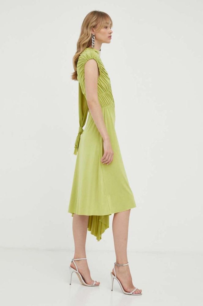 Сукня Victoria Beckham колір зелений maxi розкльошена фото 3