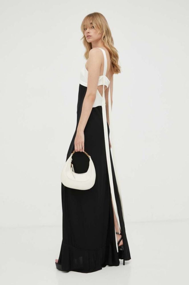 Сукня Victoria Beckham колір чорний maxi розкльошена фото 2