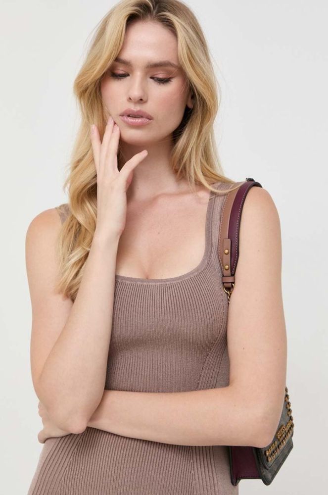 Сукня Guess колір коричневий mini облягаюча (3504556) фото 4