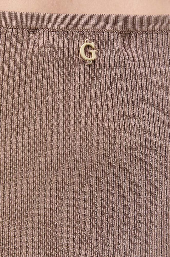 Сукня Guess колір коричневий mini облягаюча (3504556) фото 6