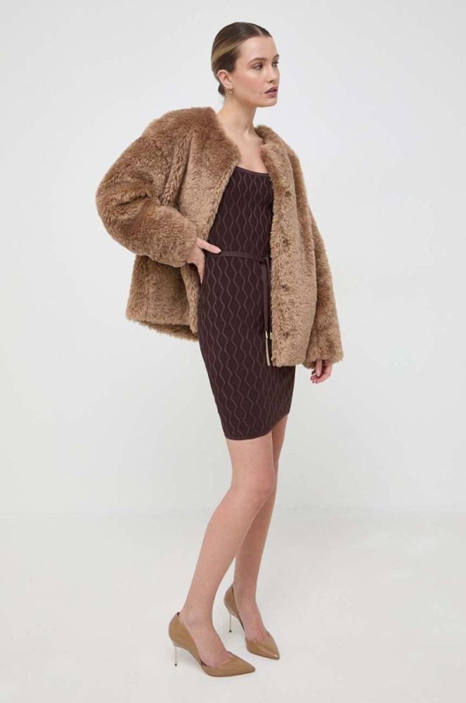 Сукня Guess колір коричневий mini облягаюча (3578347) фото 2