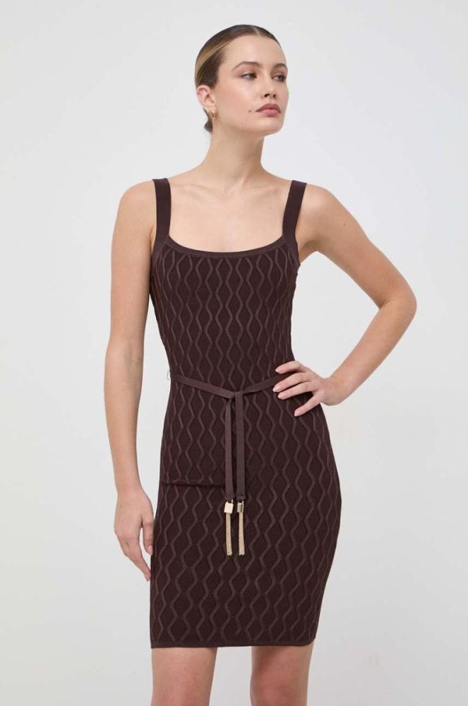 Сукня Guess колір коричневий mini облягаюча (3578347) фото 3